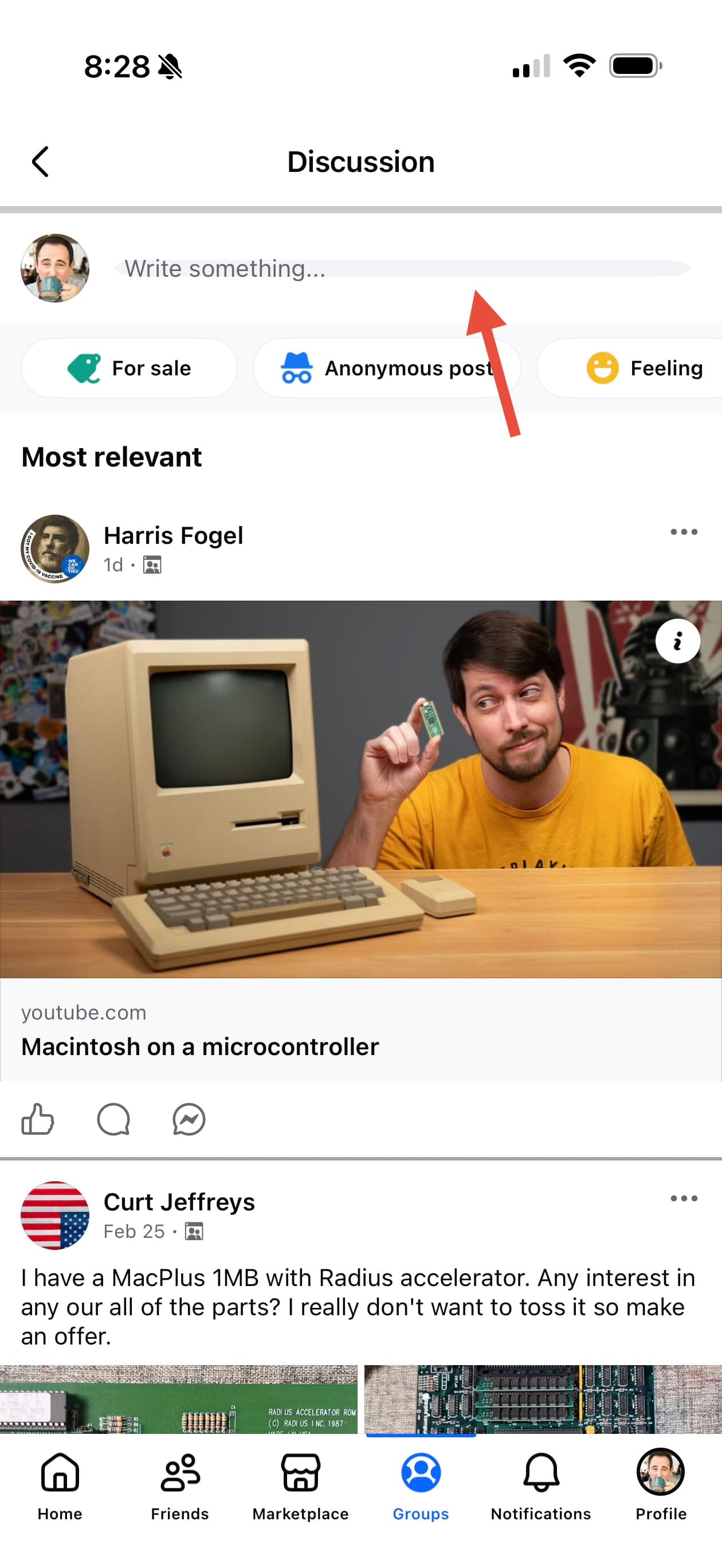 Meta Facebook bug screenshot